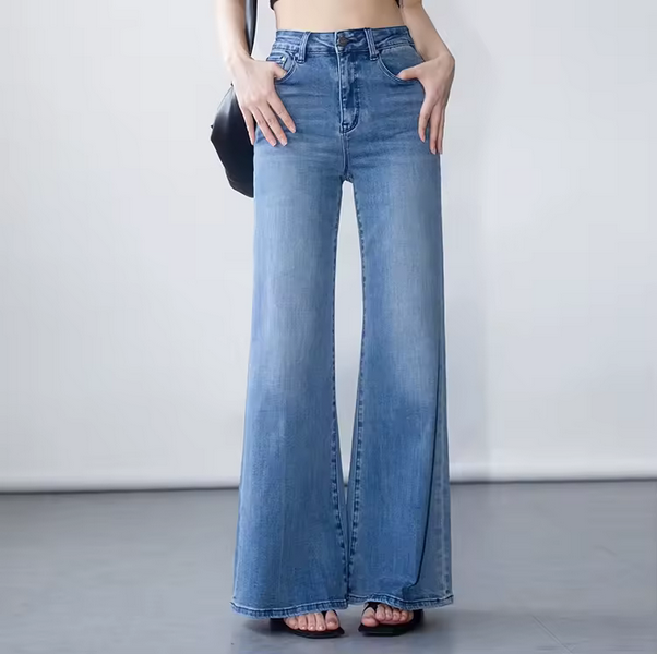 Damen High Waist Wide Leg Jeans