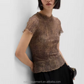 Damen-T-Shirt mit Leopardenmuster